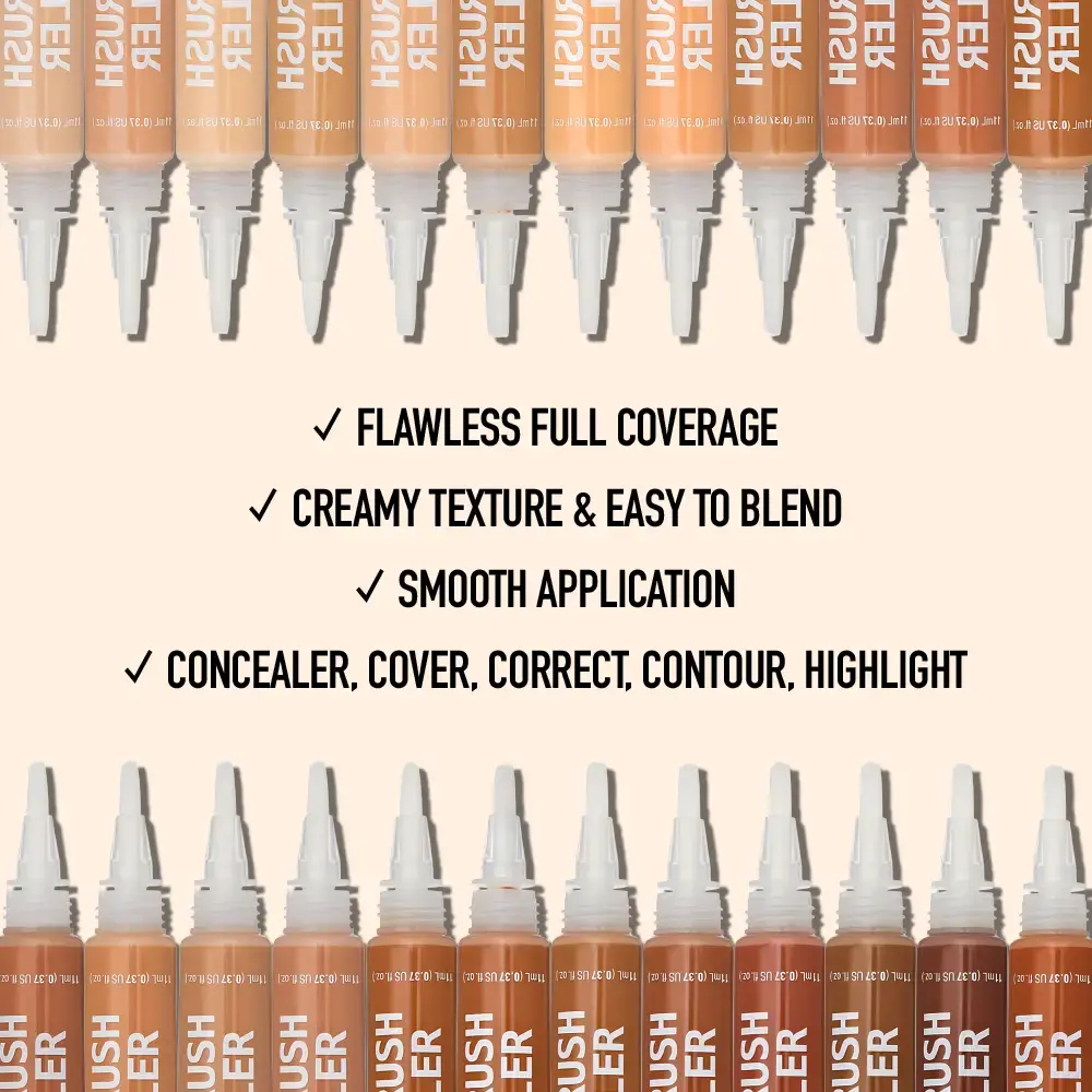 Ruby Kisses 4-In-1 Full Coverage Concealer with Brush Tip - Image 56