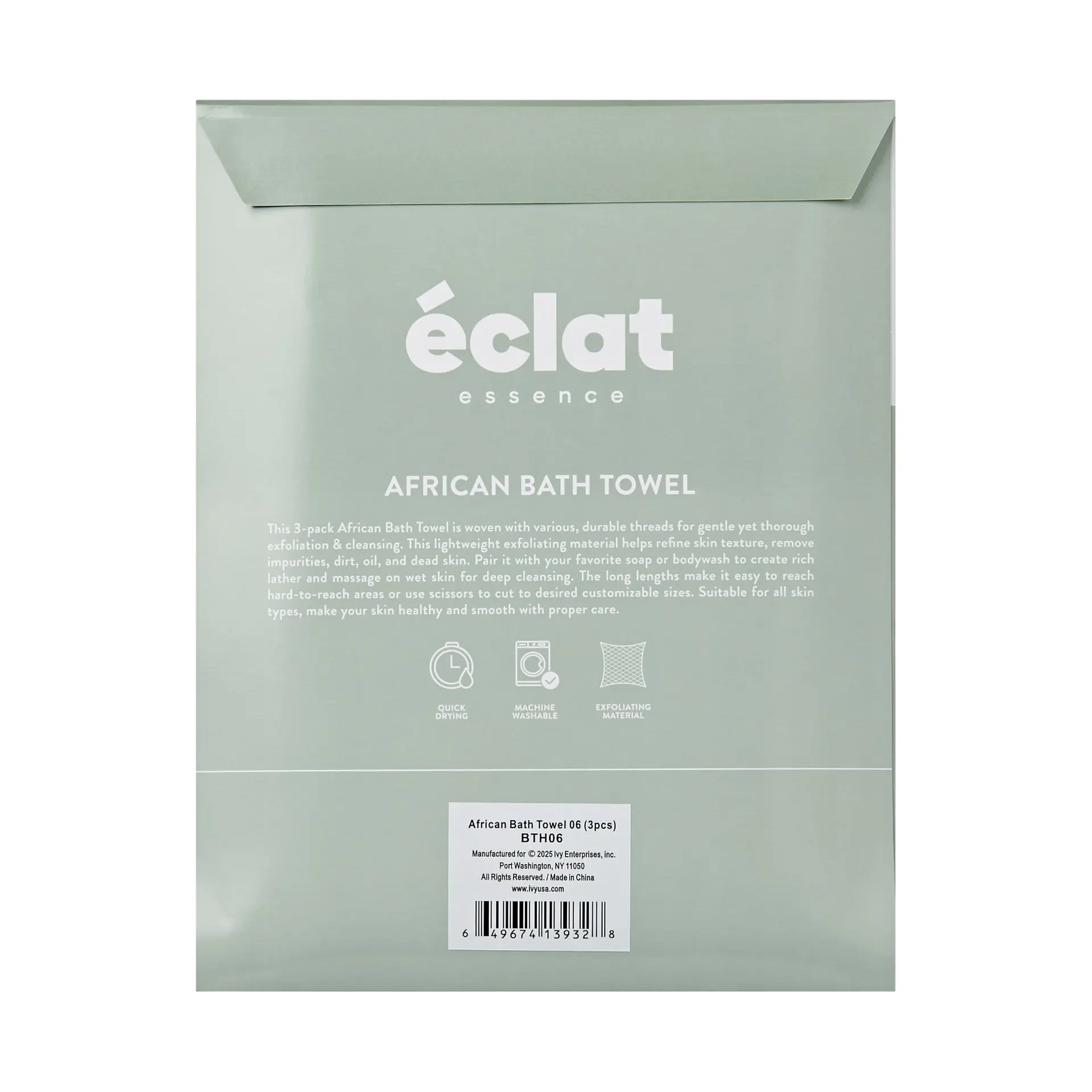 éclat African Bath Net Long Sponge – 1pc/ 3pcs Exfoliating Skin Smoother Shower Body Scrubber - Image 62