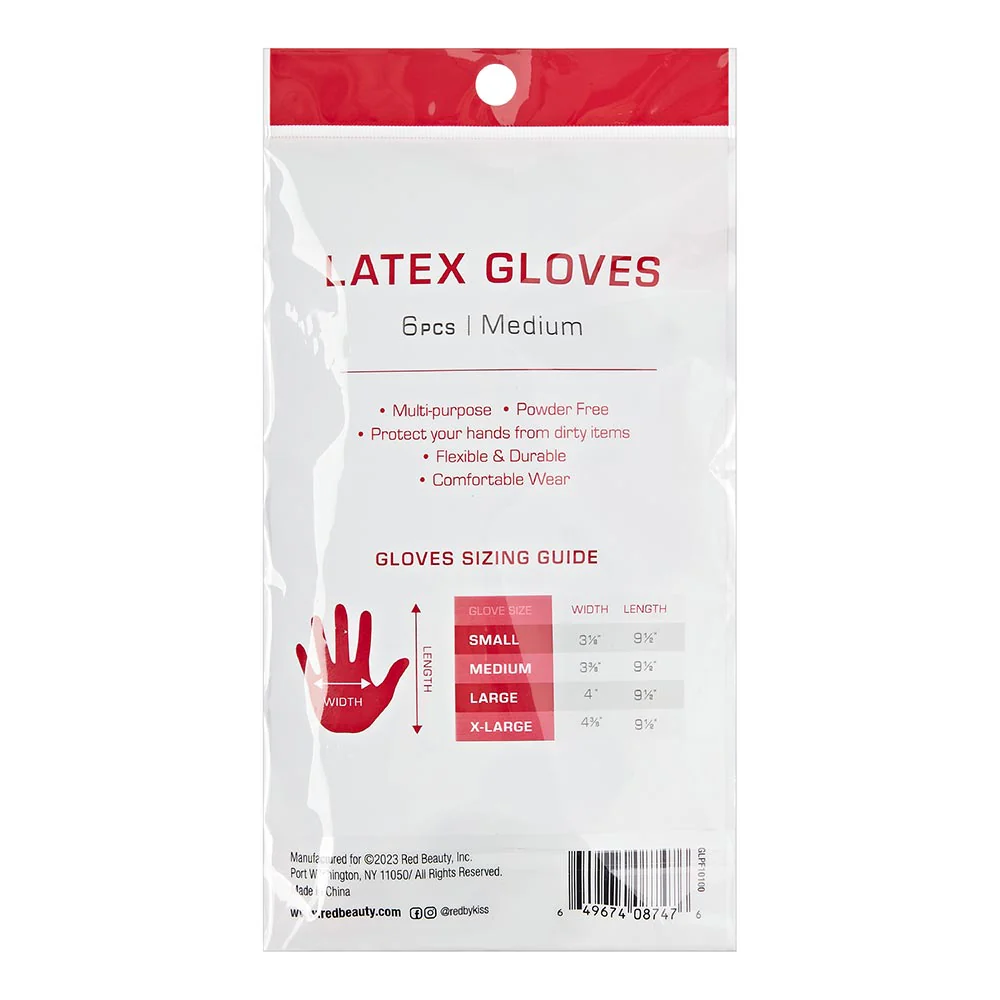 RED by KISS Black Latex Gloves (6pcs) - Image 10