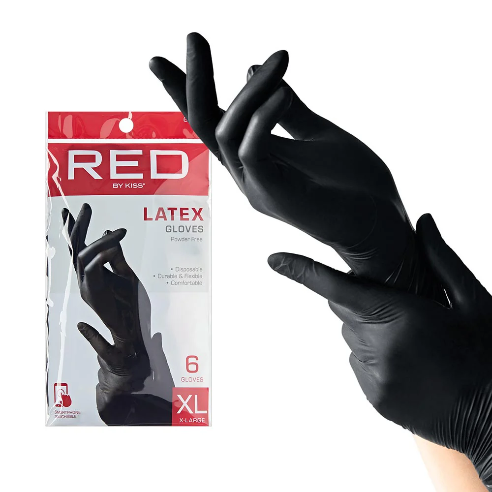 RED by KISS Black Latex Gloves (6pcs) - Image 16