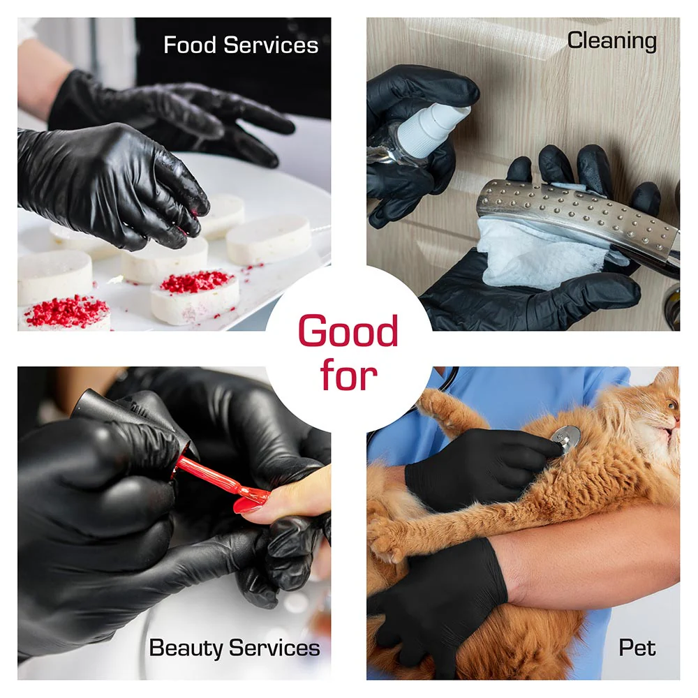 RED by KISS Black Latex Gloves (6pcs) - Image 9