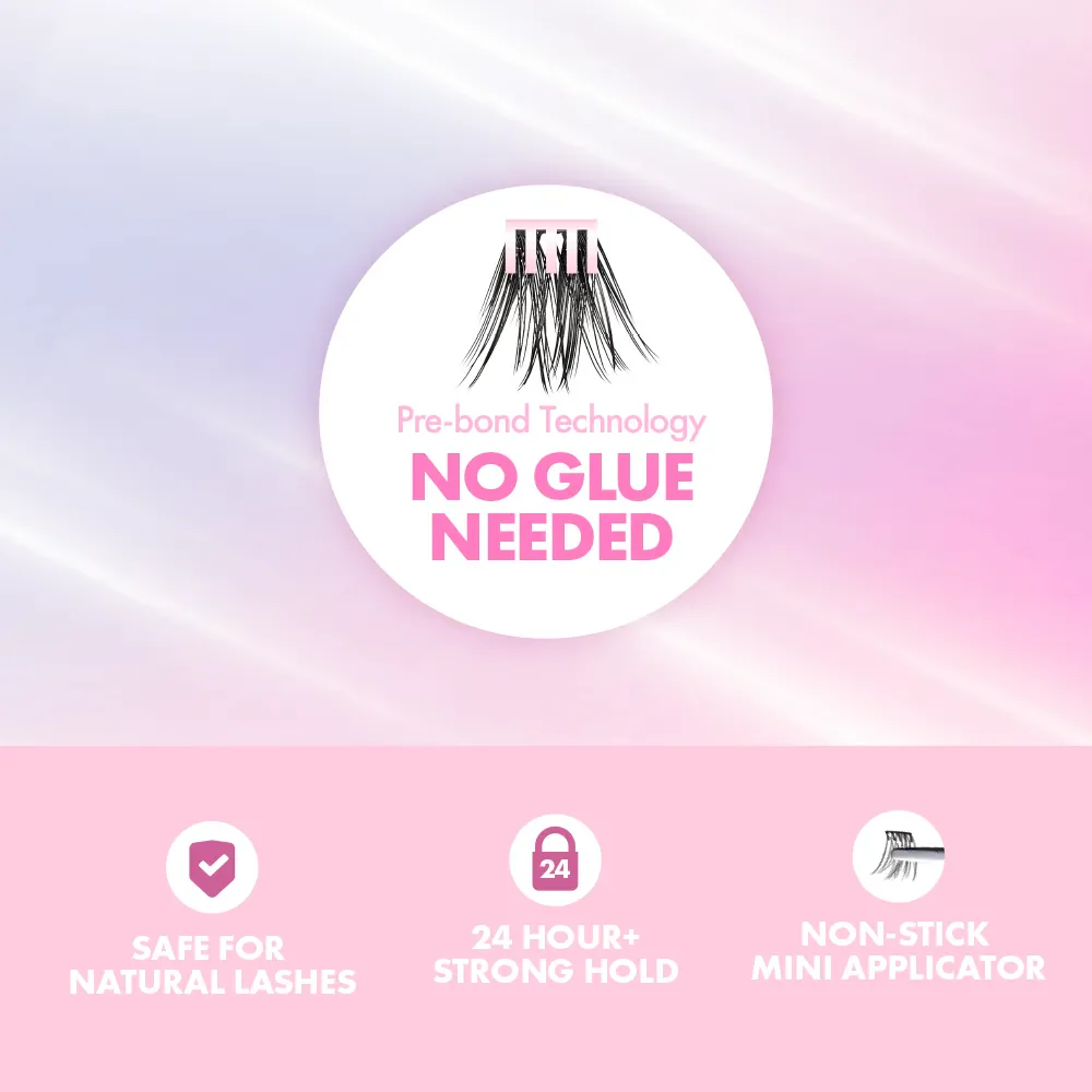 I-ENVY Press & Go Press-On Pre-Glued Lash Clusters - Clean Day - Image 5
