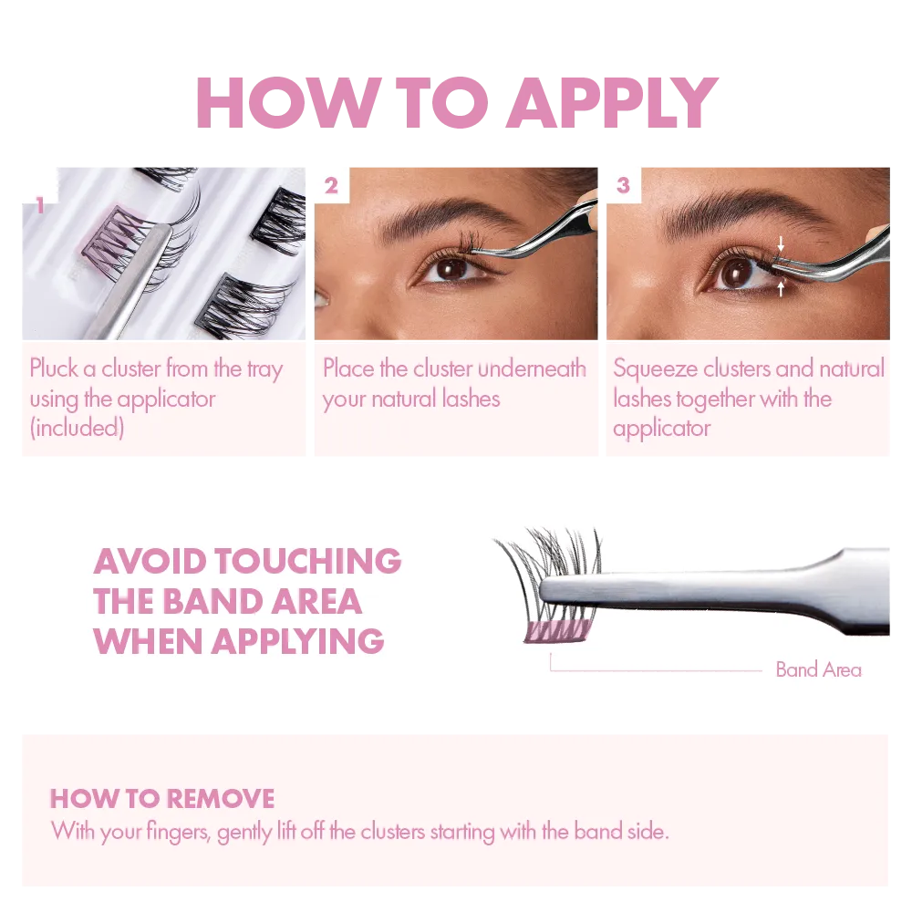 I-ENVY Press & Go Press-On Pre-Glued Lash Clusters - Clean Day - Image 6