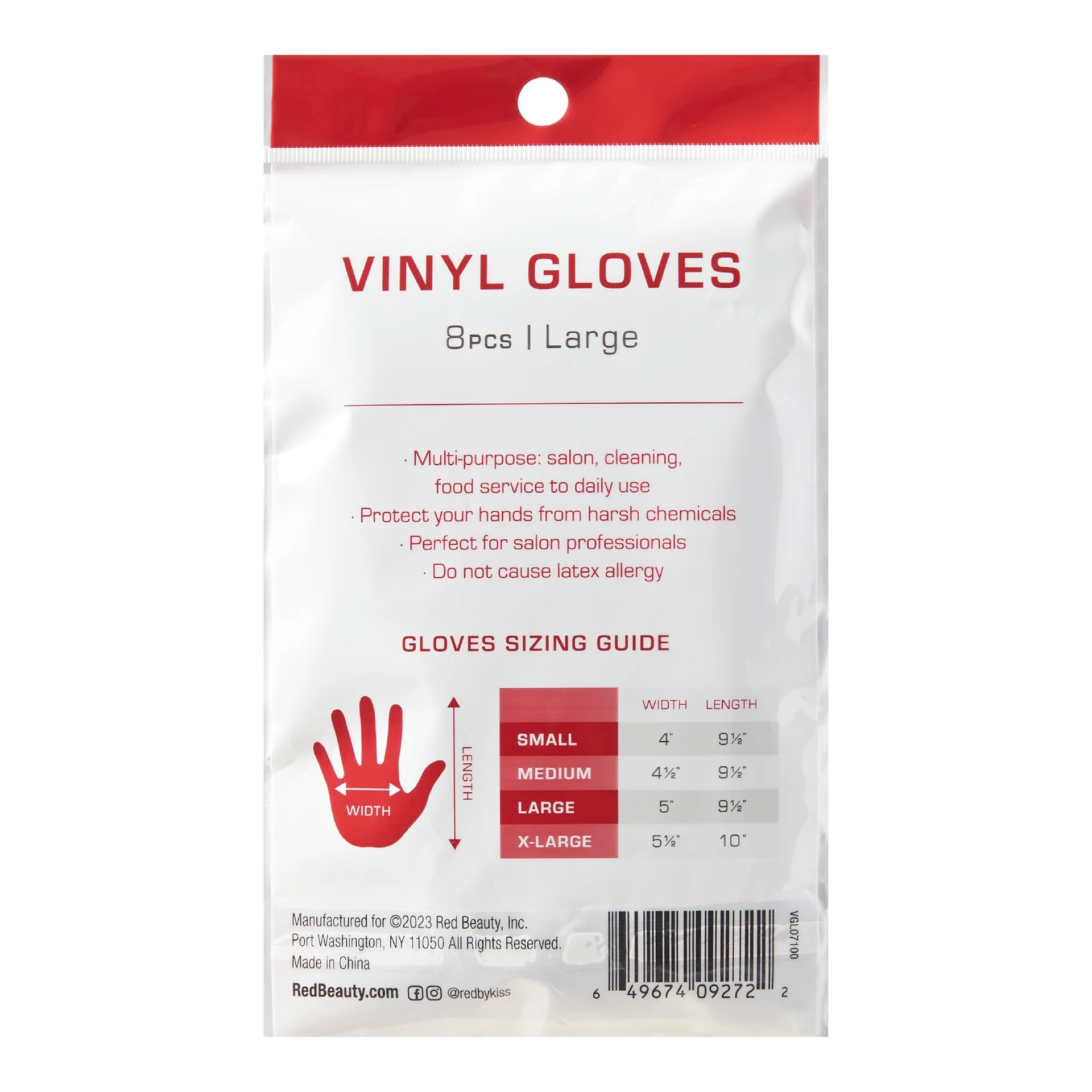 RED by KISS Vinyl Gloves (8pcs) - Image 18