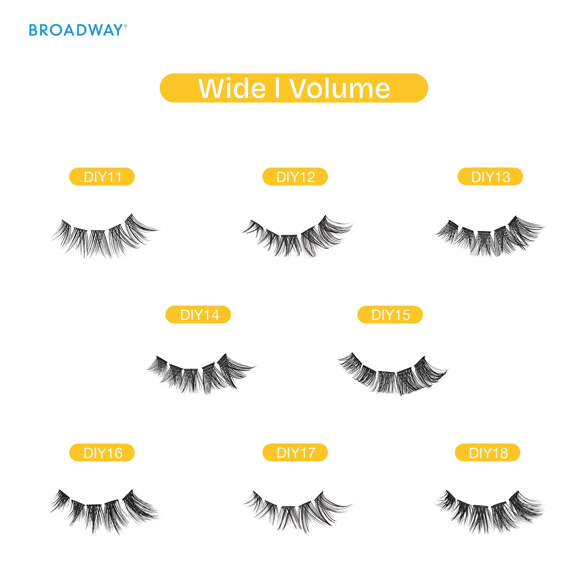 Broadway Volume DIY Cluster Lashes - Full, Fluffy Lash Extensions (56-112pcs) - Image 36