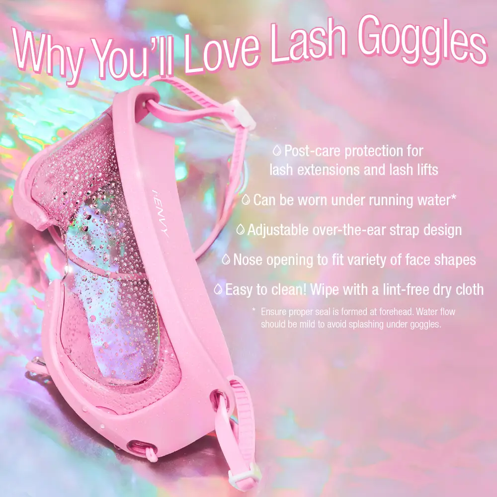 I-ENVY Waterproof Lash Goggles with Ear Straps – Shower Protection - Image 6